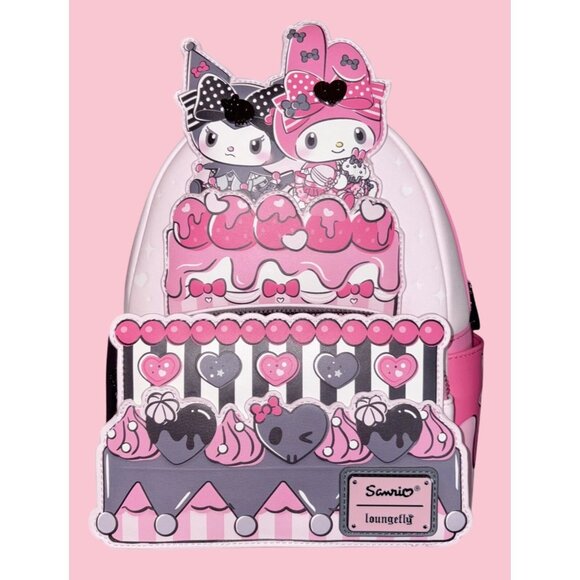 Loungefly Handbags - NWT Sanrio Loungefly My Melody Kuromi Birthday Cake Mini Backpack